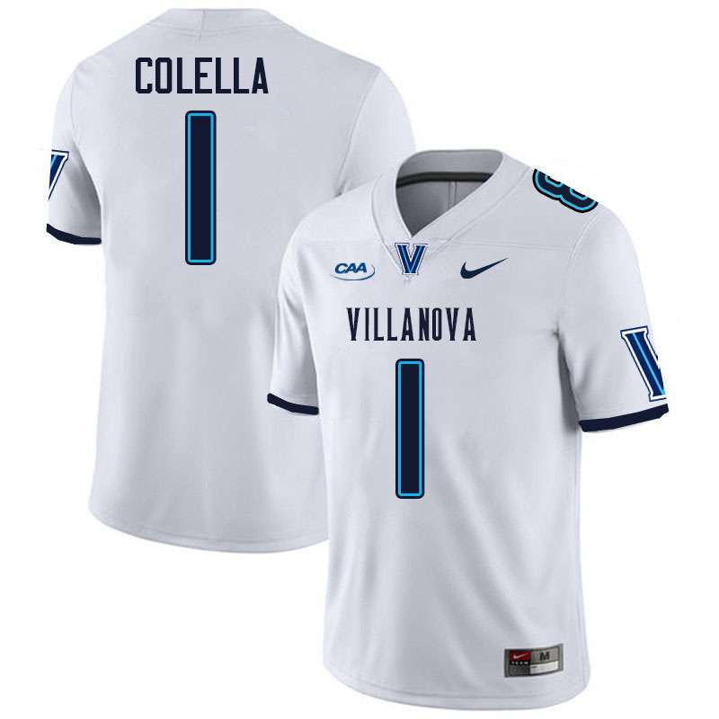Villanova Wildcats #1 Luke Colella College Football Jerseys Stitched-White